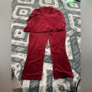 Velour sweatsuit wine red NEW size xxl